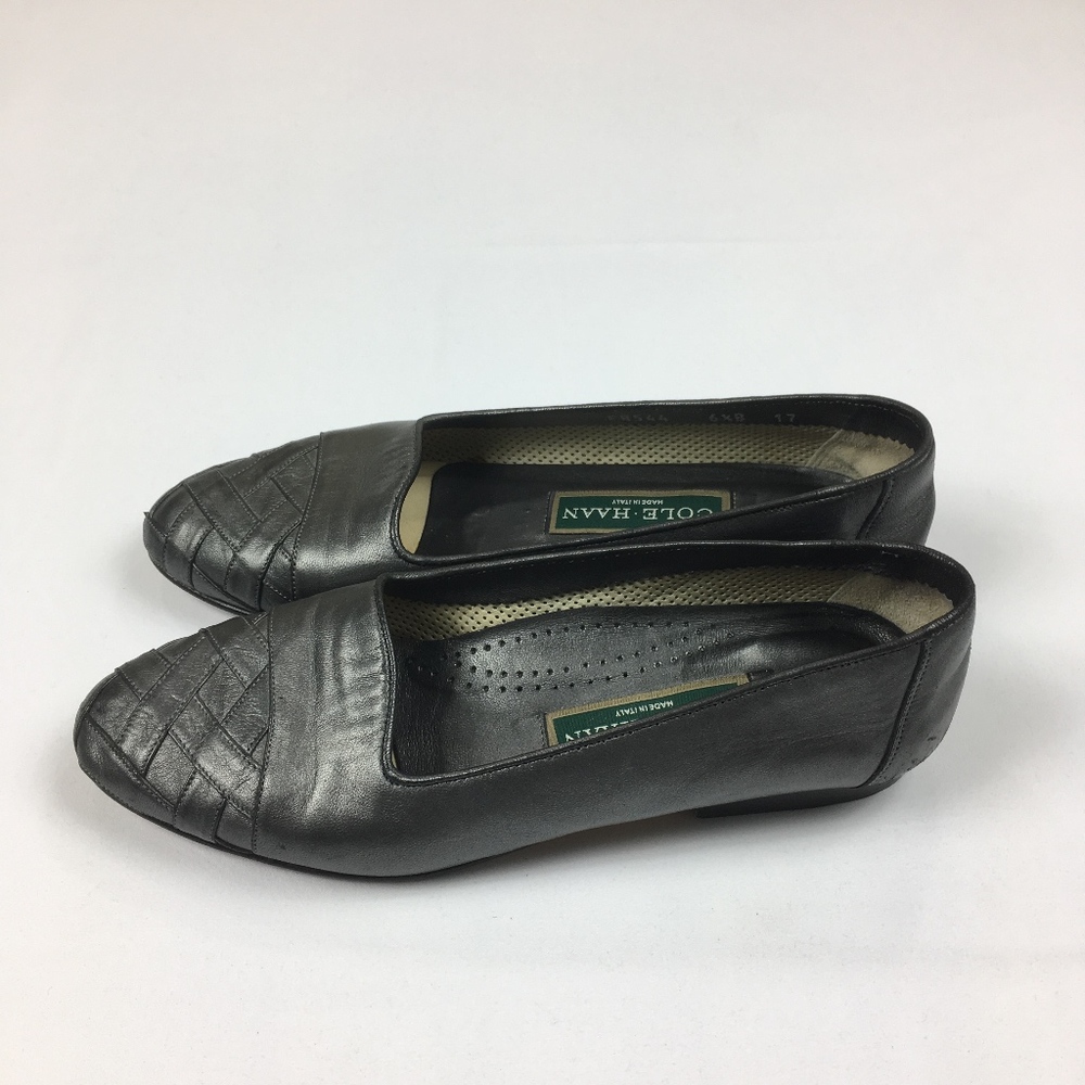 Cole Haan Slip On Silver Flats GUC